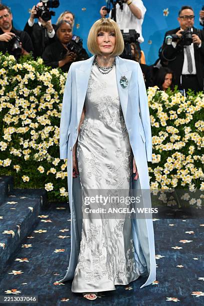 Vogue Editor-in-Chief Anna Wintour arrives for the 2025 Met Gala at the Metropolitan Museum of Art on May 5 in New York. The Gala raises money for...