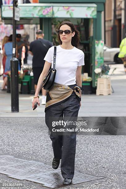 Alexa Chung in London on May 01, 2025 in London, England.