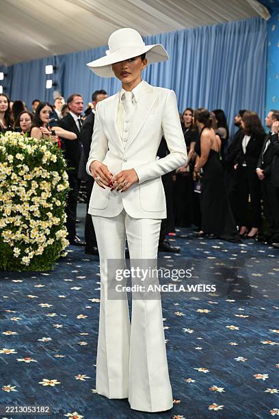 Actress Zendaya arrives for the 2025 Met Gala at the Metropolitan Museum of Art on May 5 in New York. The Gala raises money for the Metropolitan...