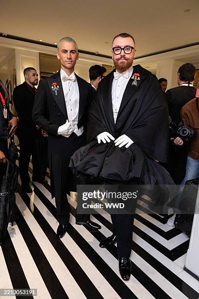 Christian Cowan, Sam Smith at The Mark Hotel before the 2025 Met Gala: "Superfine: Tailoring Black Style" held at the Metropolitan Museum of Art on...