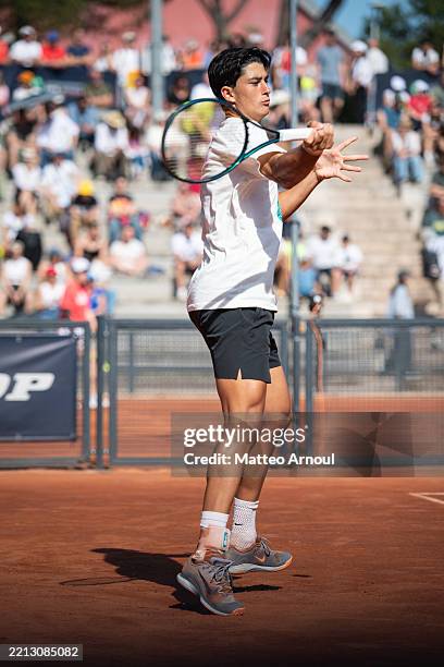 Federico Cinà of Italy during pre qualifying for the Internazionali BNL D'Italia 2025 at Foro Italico on May 2, 2025 in Rome, Italy.