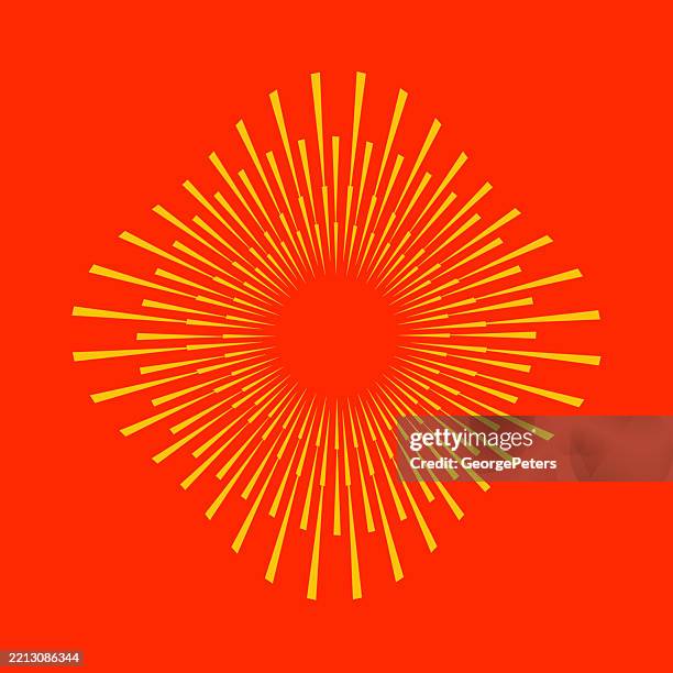 diamond shaped sunburst with light beams - red glitter explosion stock illustrations