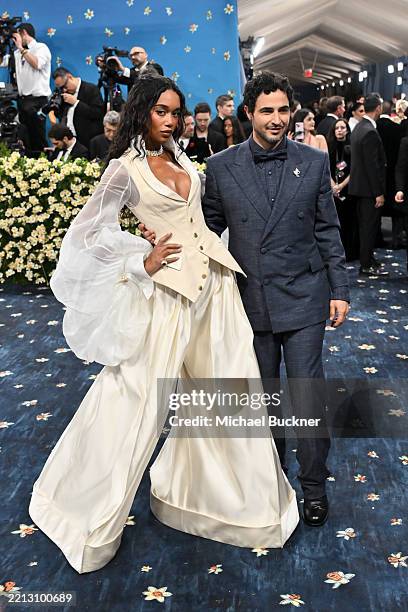 Laura Harrier, Zac Posen at The 2025 Met Gala Celebrating "Superfine: Tailoring Black Style" held at the Metropolitan Museum of Art on May 05, 2025...