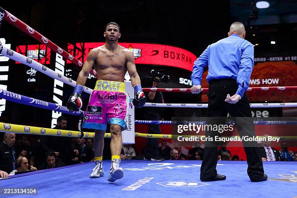 Ms Rolly Rolly Romero celebrates after defeating Ryan Garcia in a WBA... News ...