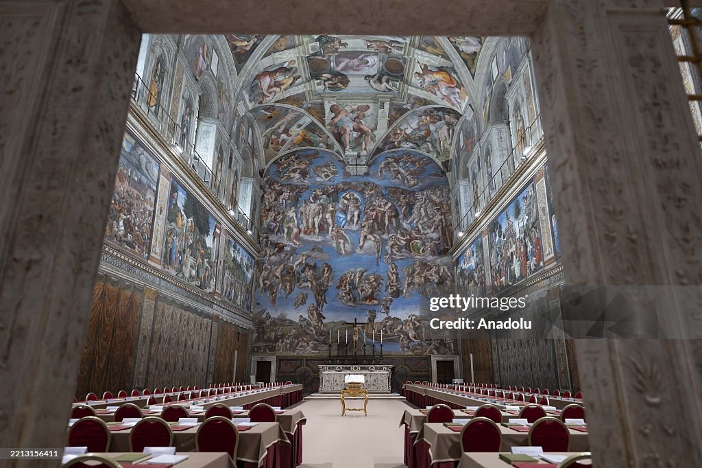 Sistine Chapel prepared to host Cardinals for Papal Conclave in Vatican
