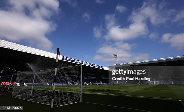 General view inside the stadium prior to the Sky Bet Championship match between West Bromwich Albion FC and Luton Town FC at The Hawthorns on May 03,...