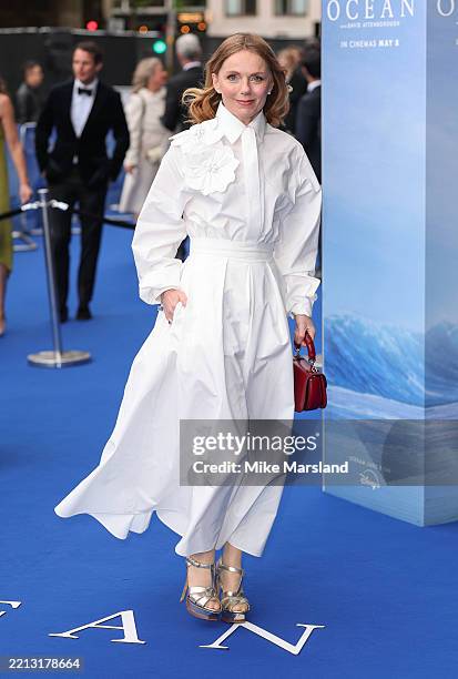 Geri Horner attends the "Ocean With David Attenborough" World Premiere at The Royal Festival Hall on May 6, 2025 in London, England.