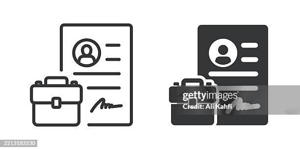 job application thin line and glyph solid icon. editable stroke and perfect pixel isolated on transparent background - help wanted stock illustrations