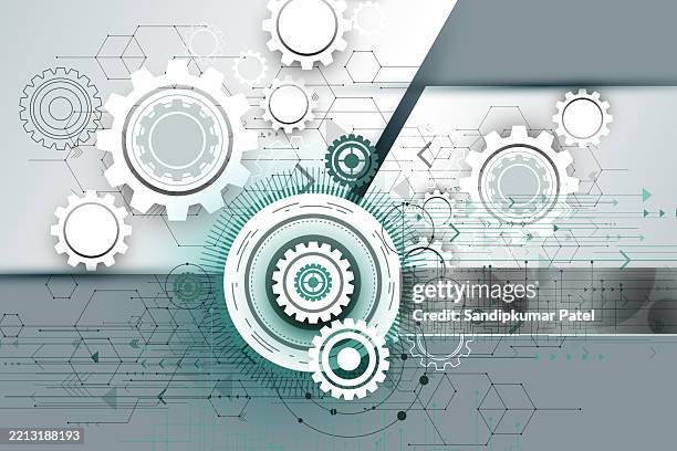abstract technology background. modern engineering, futuristic, science communication concept. - complicated math stock illustrations