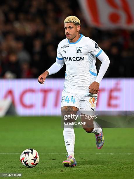 Luis Henrique Tomaz de Lima of Olympique de Marseille during the French Ligue 1 match between Lille OSC and Olympique Lyonnais at the Pierre-Mauroy...