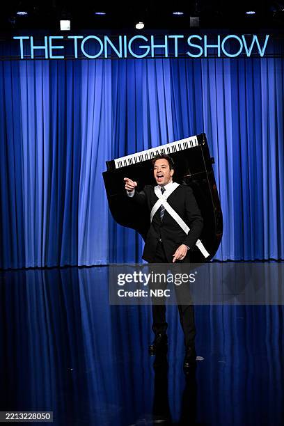 Episode 2130 -- Pictured: Host Jimmy Fallon during the monologue on Tuesday, May 6, 2025 --