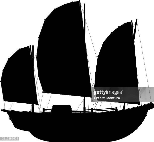 junk ship - old ship stock illustrations