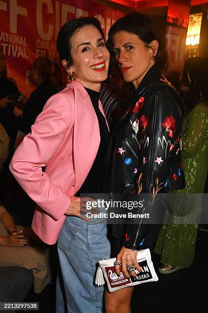 Lara Bohinc and Diana Gomez attend the CIFF International Film Festival Opening Night Party at The Karma Sanctum Soho London on May 7, 2025 in...