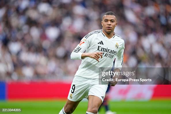 Mbbappe Real Kylian Mbappe of Real Madrid in action during the Spanish League ...