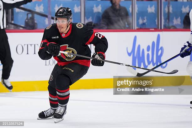 Nick Cousins of the Ottawa Senators skates against the Toronto Maple Leafs in Game Six of the First Round of the 2025 Stanley Cup Playoffs at...