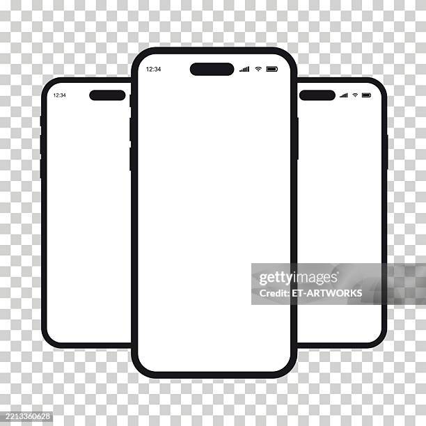 illustrations, cliparts, dessins animés et icônes de mobile phone templates similar to iphone mockup - iphone