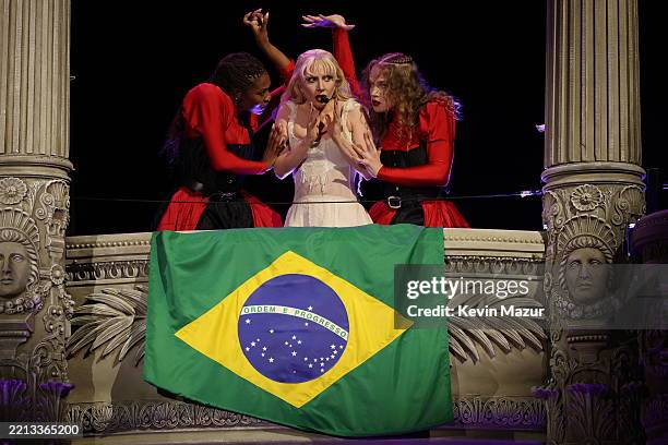 Lady Gaga performs at Copacabana Beach on May 3, 2025 in Rio de Janeiro, Brazil.