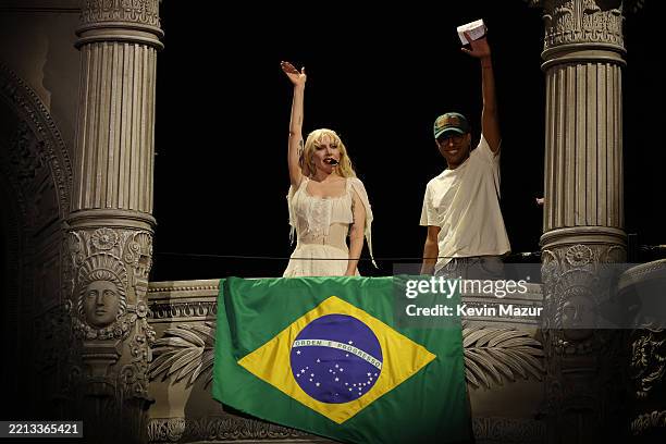 Lady Gaga performs at Copacabana Beach on May 3, 2025 in Rio de Janeiro, Brazil.