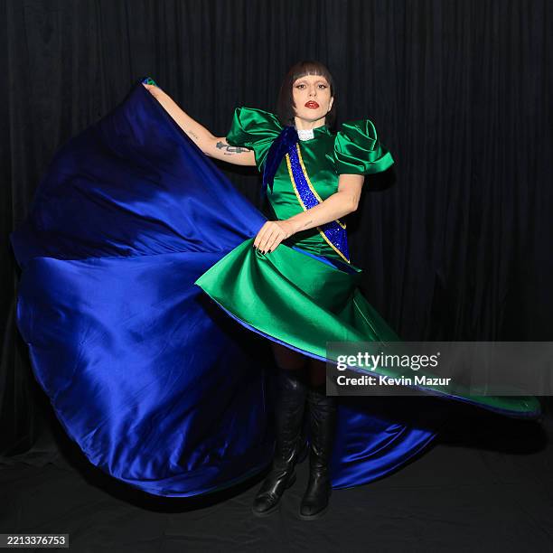 Lady Gaga poses backstage during Lady Gaga MAYHEM On The Beach: Rio de Janeiro, Brazil at Copacabana beach on May 03, 2025 in Rio de Janeiro, Brazil.