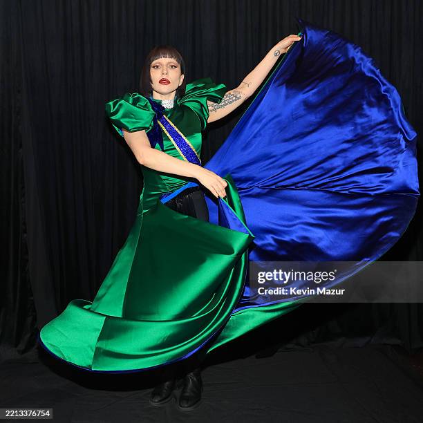 Lady Gaga poses backstage during Lady Gaga MAYHEM On The Beach: Rio de Janeiro, Brazil at Copacabana beach on May 03, 2025 in Rio de Janeiro, Brazil.