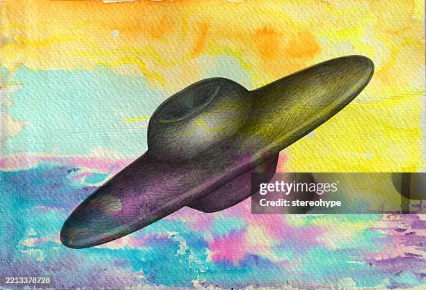 vivid planet ufo - space probe stock illustrations