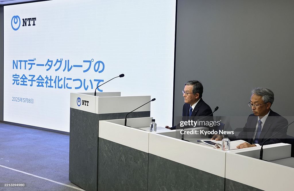 Ntt Comm Nippon Telegraph and Telephone Corp. President Akira Shimada and NTT ...