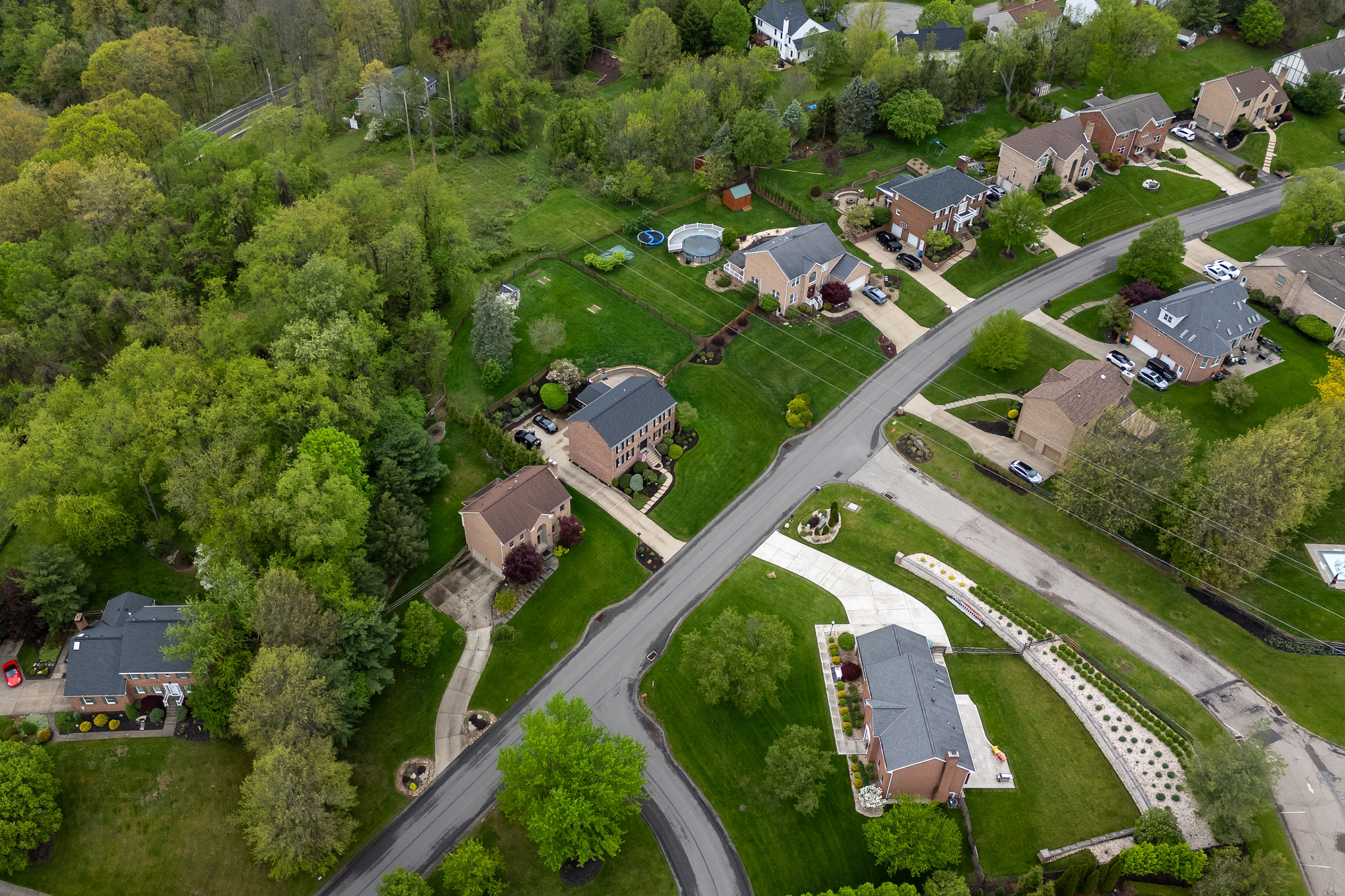 Aerial view of residential neighborhood in Edmonton, Alberta. Aerial view of residential neighborhood in Edmonton, Alberta.