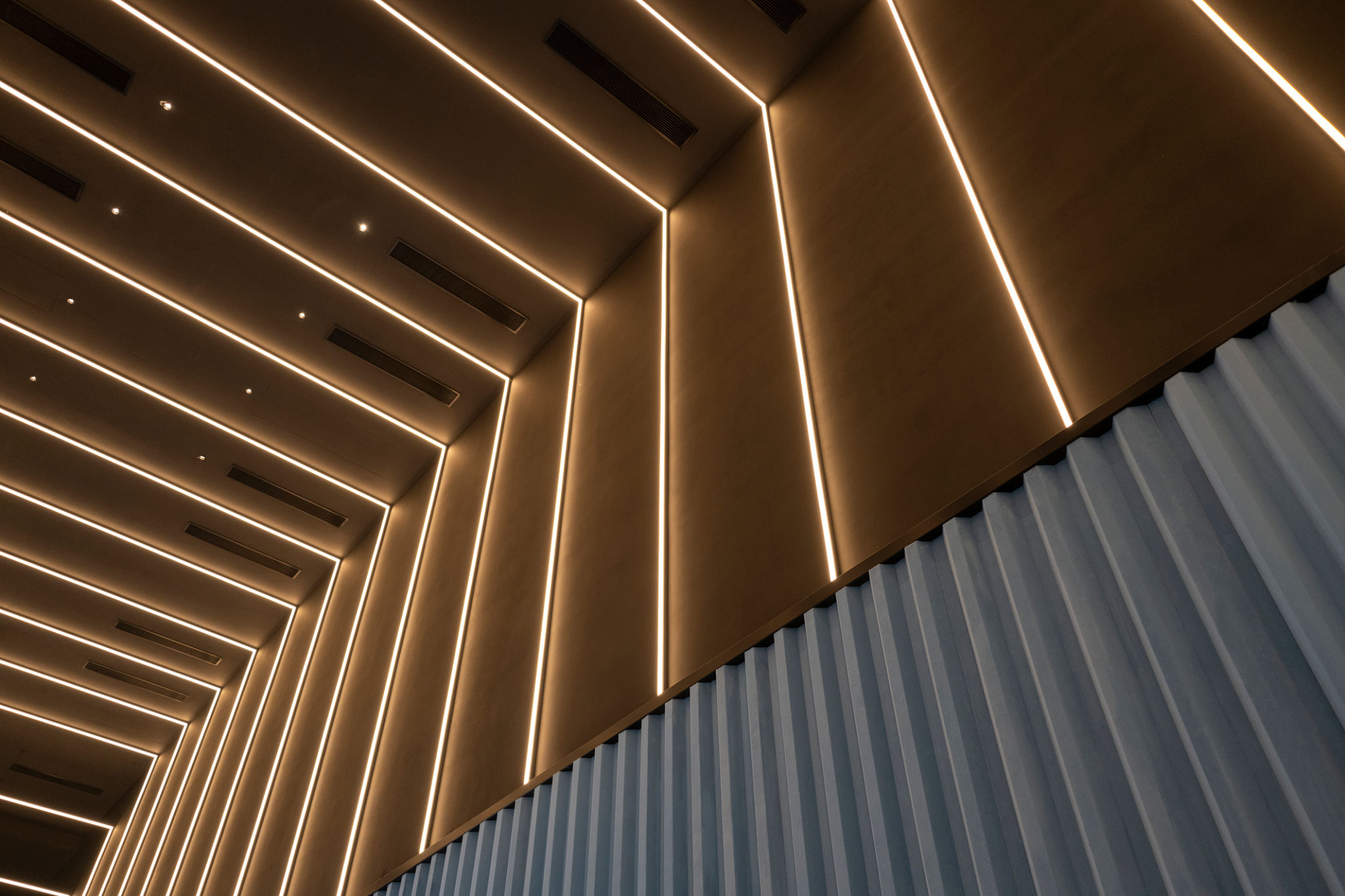 room with ambient lighting