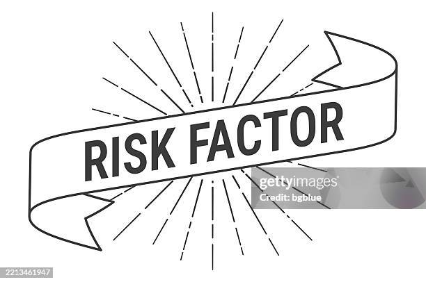 risk factor - banner with sunbursts on white background - factory worker white background stock illustrations