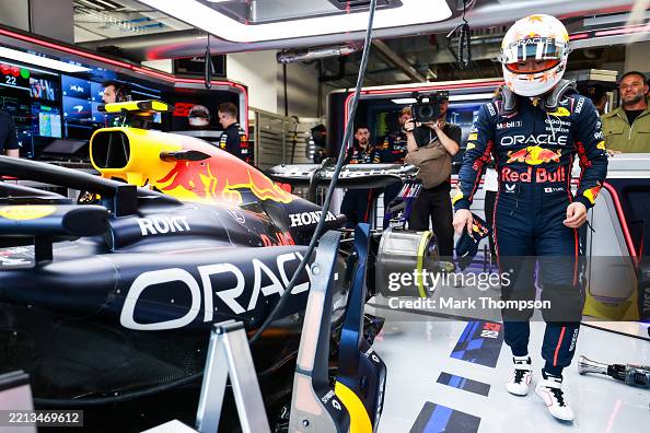Oracle Red Bull Racing Japan Yuki Tsunoda of Japan and Oracle Red Bull Racing prepares to drive in ...