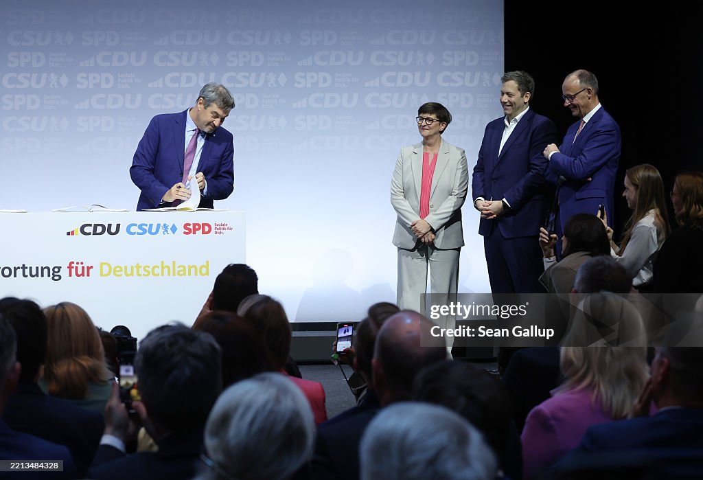 CDU/CSU And SPD Sign Coalition Contract, Pave Way For New Government