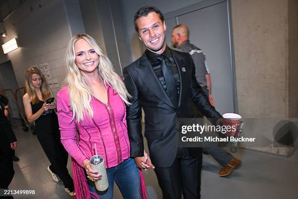 Miranda Lambert, Brendan McLoughlin at the 60th Academy Of Country Music Awards held at the Ford Center at The Star on May 08, 2025 in Frisco, Texas.