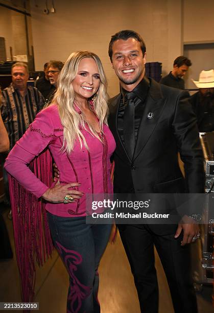 Miranda Lambert, Brendan McLoughlin at the 60th Academy Of Country Music Awards held at the Ford Center at The Star on May 08, 2025 in Frisco, Texas.