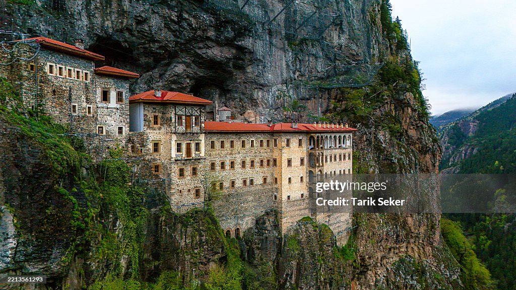 Sumela Monastery, a Greek Orthodox monastery in Maçka, Miriyam Turkey Stock Photo
