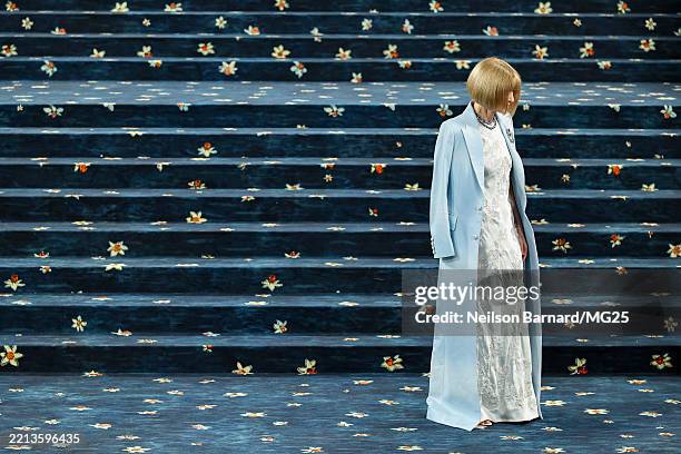 Anna Wintour, Met Gala Chair attends the 2025 Met Gala Celebrating "Superfine: Tailoring Black Style" at Metropolitan Museum of Art on May 05, 2025...