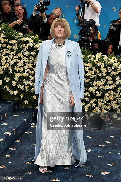 Met Gala Chair Anna Wintour attends the 2025 Met Gala Celebrating "Superfine: Tailoring Black Style" at Metropolitan Museum of Art on May 05, 2025 in...