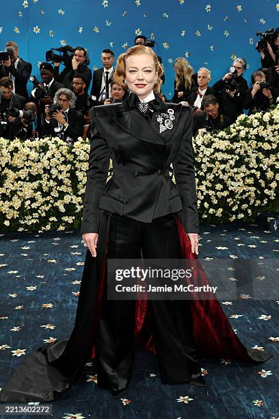 Sarah Snook attends the 2025 Met Gala Celebrating "Superfine: Tailoring Black Style" at Metropolitan Museum of Art on May 05, 2025 in New York City.