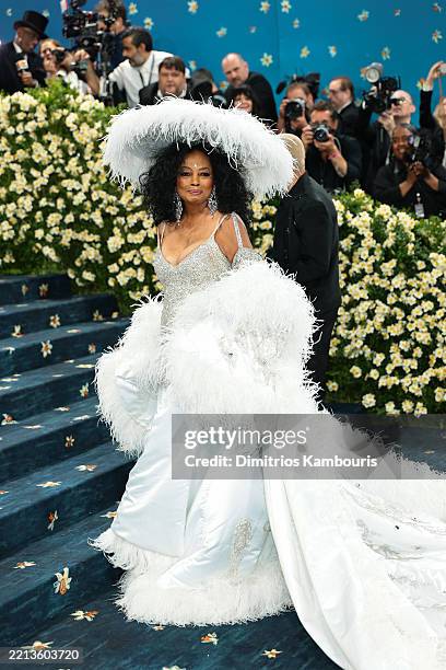 Diana Ross attends the 2025 Met Gala Celebrating "Superfine: Tailoring Black Style" at Metropolitan Museum of Art on May 05, 2025 in New York City.