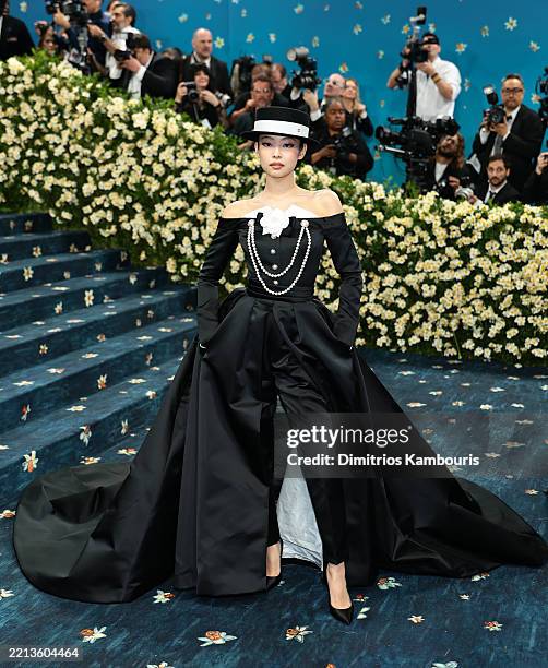 Jennie attends the 2025 Met Gala Celebrating "Superfine: Tailoring Black Style" at Metropolitan Museum of Art on May 05, 2025 in New York City.
