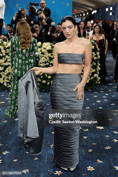 Lorde attends the 2025 Met Gala Celebrating "Superfine: Tailoring Black Style" at Metropolitan Museum of Art on May 05, 2025 in New York City.