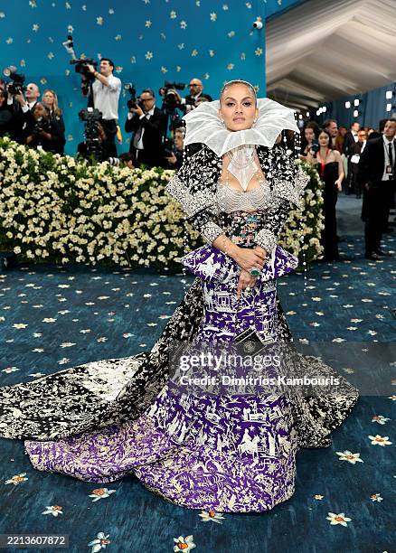 Natasha Poonawalla attends the 2025 Met Gala Celebrating "Superfine: Tailoring Black Style" at Metropolitan Museum of Art on May 05, 2025 in New York...