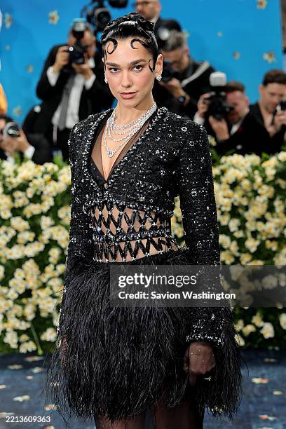 Dua Lipa attends the 2025 Met Gala Celebrating "Superfine: Tailoring Black Style" at Metropolitan Museum of Art on May 05, 2025 in New York City.