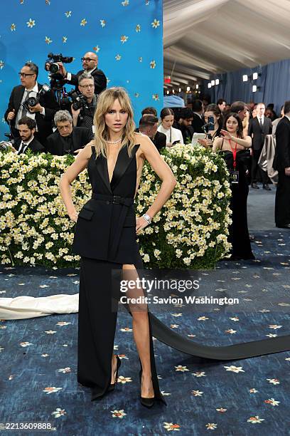 Suki Waterhouse attends the 2025 Met Gala Celebrating "Superfine: Tailoring Black Style" at Metropolitan Museum of Art on May 05, 2025 in New York...