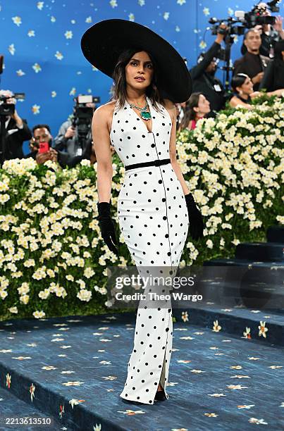 Priyanka Chopra attends the 2025 Met Gala Celebrating "Superfine: Tailoring Black Style" at Metropolitan Museum of Art on May 05, 2025 in New York...