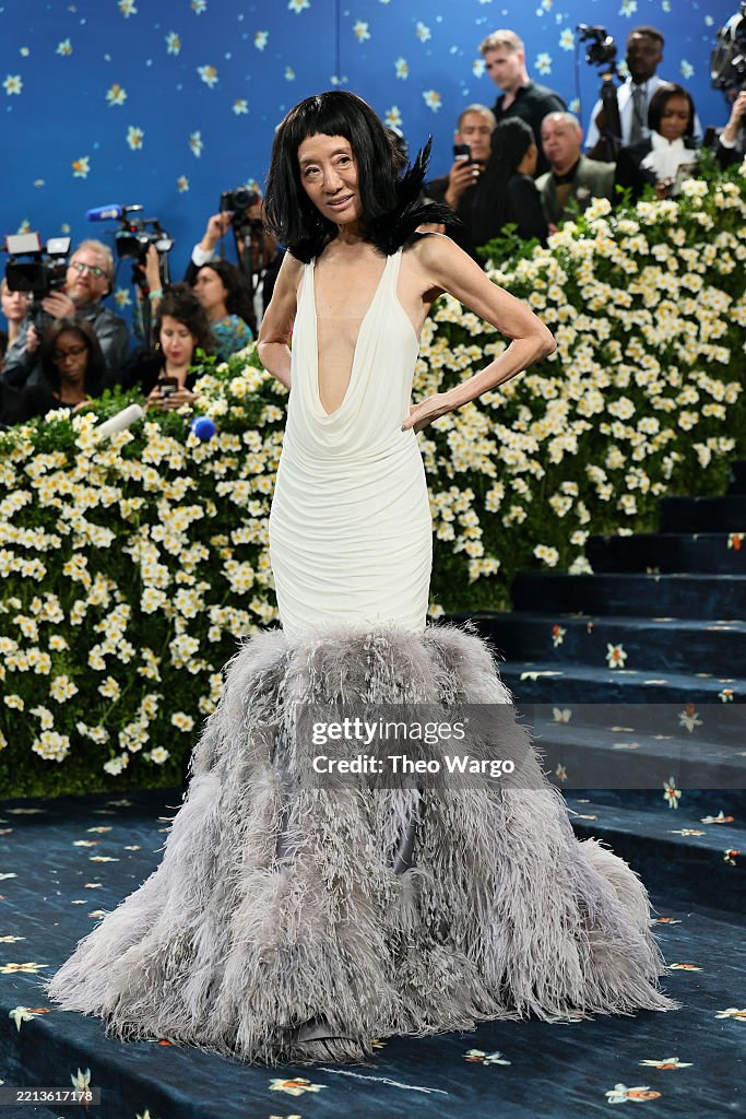 Vera Wang attends the 2025 Met Gala Celebrating "Superfine: Tailoring