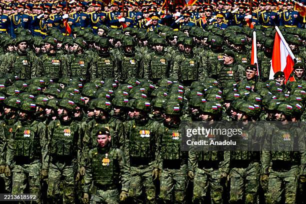 Military parade is held in the Red Square as part of the celebrations of the 80th anniversary of Victory Day, in Moscow, Russia on May 9, 2025....