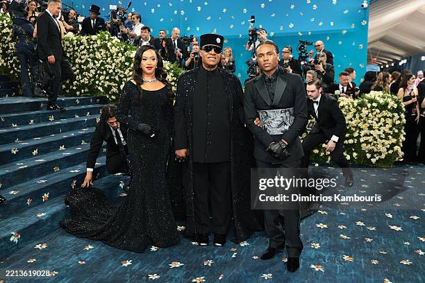 Stevie Wonder attends the 2025 Met Gala Celebrating "Superfine: Tailoring Black Style" at Metropolitan Museum of Art on May 05, 2025 in New York City.
