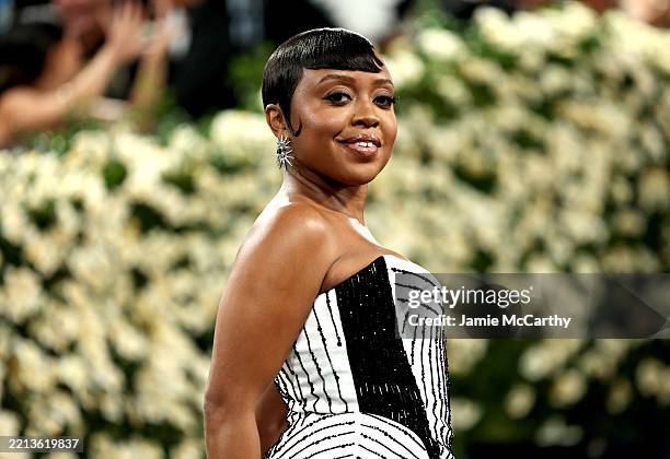 Quinta Brunson attends the 2025 Met Gala Celebrating "Superfine: Tailoring Black Style" at Metropolitan Museum of Art on May 05, 2025 in New York...
