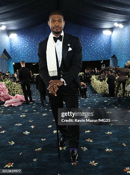 Usher attends the 2025 Met Gala Celebrating "Superfine: Tailoring Black Style" at Metropolitan Museum of Art on May 05, 2025 in New York City.