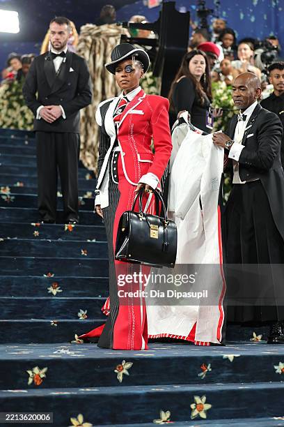 Janelle Monáe attends the 2025 Met Gala Celebrating "Superfine: Tailoring Black Style" at Metropolitan Museum of Art on May 05, 2025 in New York City.
